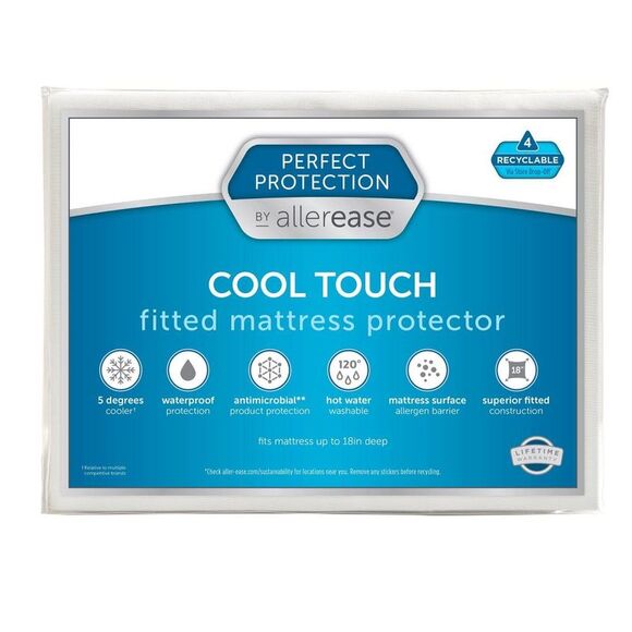 Allerease - Mattress Protector Jersey Waterproof Coo White - Picture 1 of 4
